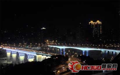 雅江LED照亮重庆 两江大桥夜景“火力全开”