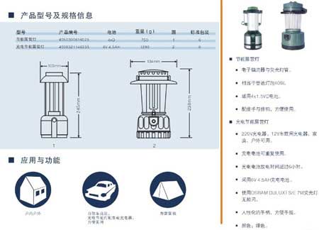 欧司朗充电式节能露营灯（图）