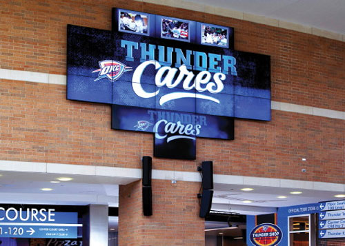 LED数字标牌系统点亮NBA雷霆主场球馆