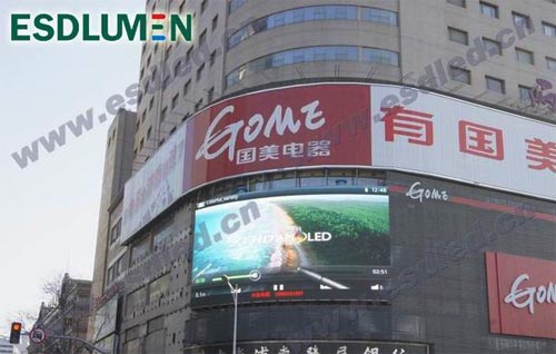 易事达济南国美户外全彩LED屏项目完美峻工
