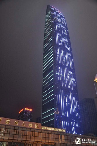 勤上光电LED灯点亮深圳京基100大厦（图）