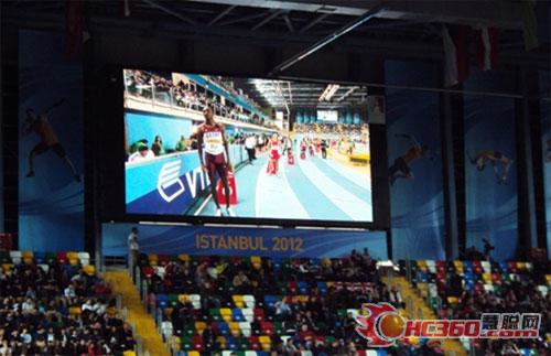 青松科技显示屏闪亮登场2012世界田径锦标赛