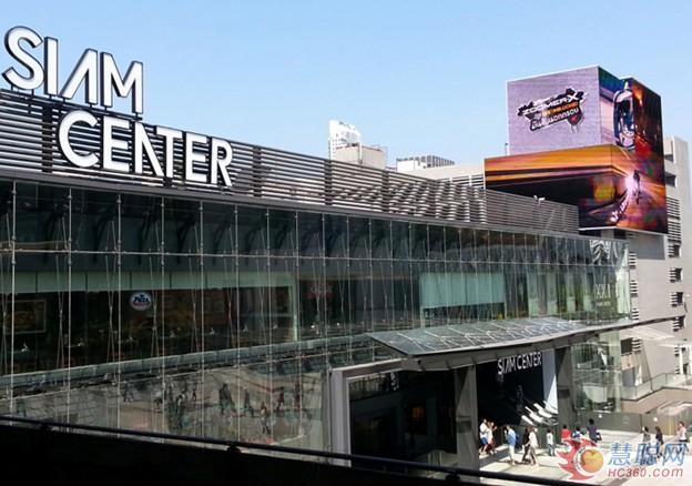 艾比森90°异型屏扮靓泰国Siam Center
