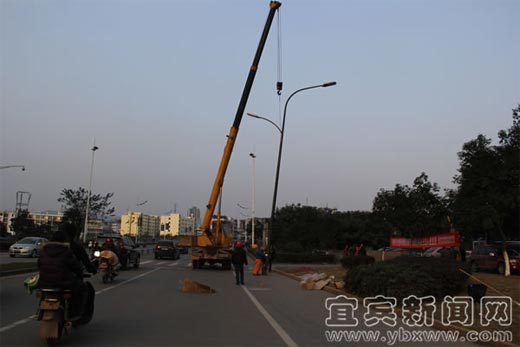 城市照明升级 宜宾两万路灯换LED灯