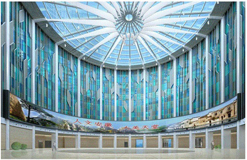 利亚德巨匠之作超宽弧形LED屏登陆安徽新广电