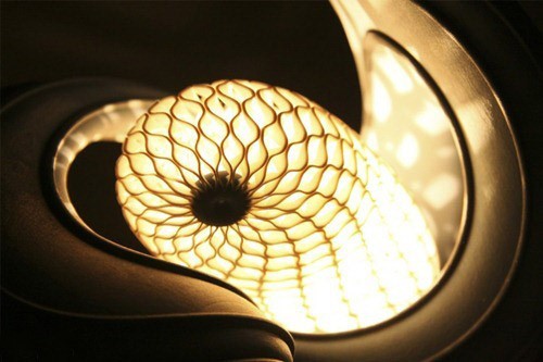 奇幻外形 3D打印机制作蚕茧LED灯具