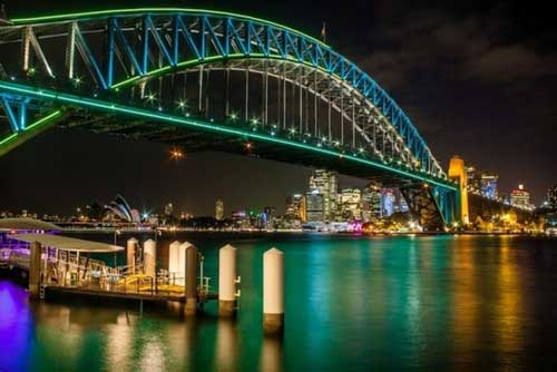 美轮美奂 英特尔LED装备悉尼海港大桥