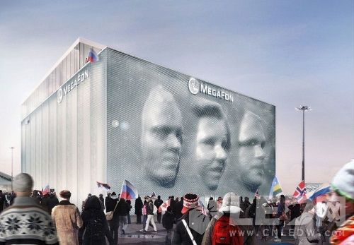 索契冬奥会精彩创意：上万LED灯打造3D脸孔