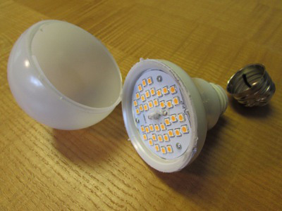 沃尔玛60W-LED 灯泡内部图解