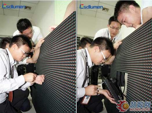 户外LED显示屏前维护长跑 易事达一骑当先