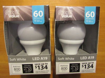 沃尔玛60W-LED 灯泡内部图解