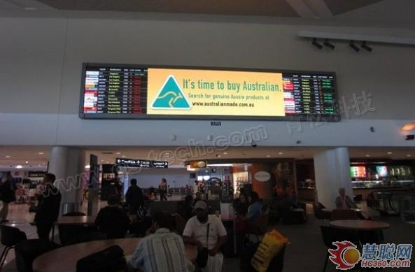 青松科技室内全彩LED显示屏进驻悉尼机场 青松科技室内全彩LED显示屏进驻悉尼机场