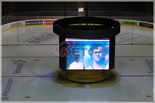锐拓LED显示屏闪亮登场瑞士伯尔尼冰球馆