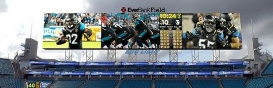 达科为NFL球队建全球最大的LED显示屏