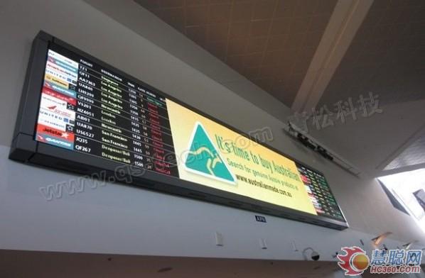 青松科技室内全彩LED显示屏进驻悉尼机场 青松科技室内全彩LED显示屏进驻悉尼机场