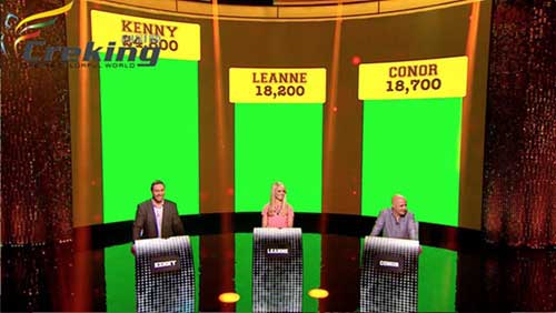 创彩源科技P5吊装弧形LED显示屏亮相于爱尔兰电视台