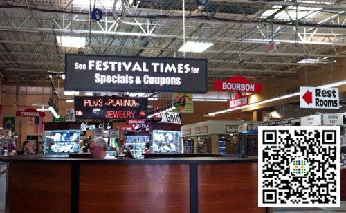 中祥创新P6室内双面LED显示屏助力美国超级市场