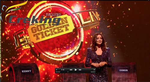 创彩源科技P5吊装弧形LED显示屏亮相于爱尔兰电视台