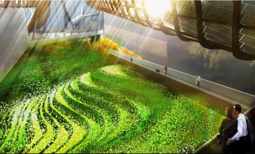 2015米兰世博会中国馆 创显精心打造LED创意麦穗屏 2015米兰世博会中国馆 创显精心打造LED创意麦穗屏