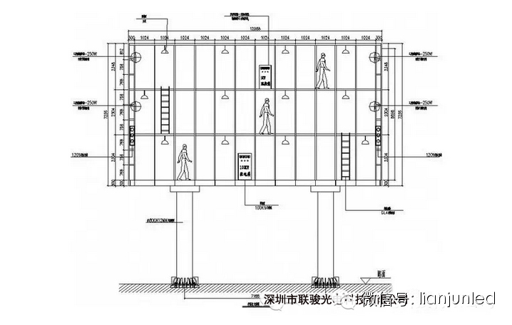 史上最标准最全：大型户外LED显示屏钢结构施工设计图