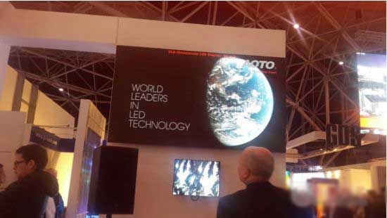 奥拓电子8K LED显示屏震撼亮相ISE2015