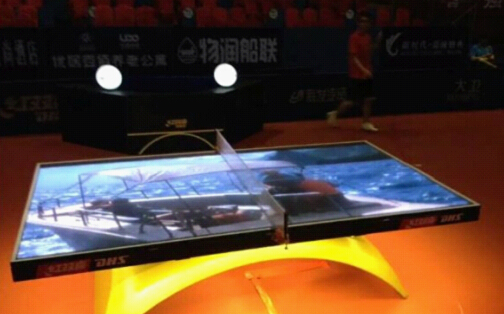 全球首款动态LED屏乒乓球台现世 华夏光彩为“国球”添“动”力 全球首款动态LED屏乒乓球台现世 华夏光彩为“国球”添“动”力