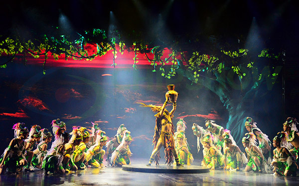 齐普光电全彩LED大屏 绝美演绎泰山千古情