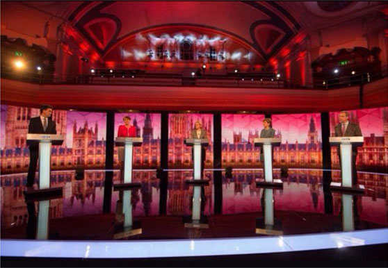 英国大选落定 洲明小间距屏助阵英国工党与保守党“在野互殴”