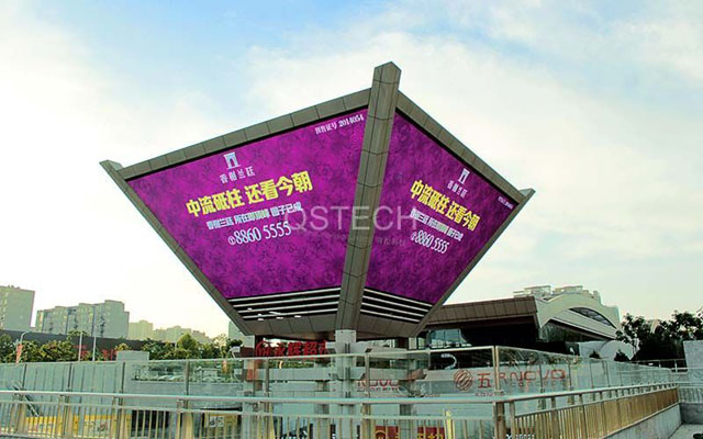 青松科技斗型LED显示屏屹立西北最大人防中心