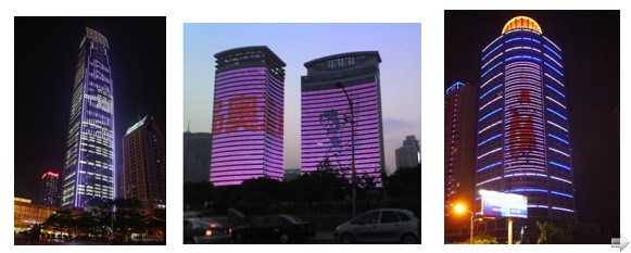 透明LED显示屏在“建筑媒体”领域的应用  开创户外媒体新资源