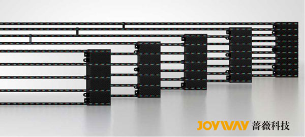 江苏扬州：LED灯条屏正在发光 蔷薇科技铸造城市魅力