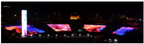 透明LED显示屏在“建筑媒体”领域的应用  开创户外媒体新资源