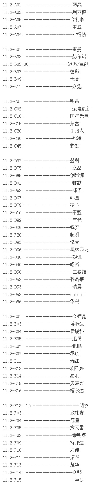 一键收藏！广州国际LED展展位图 精准锁定目标企业