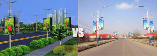 户外路灯杆LED显示屏发展市场前景未来可期
