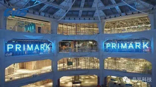 晶泓高科技透明LED显示屏酷炫西班牙PRIMARK旗舰店