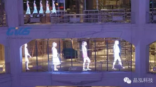 晶泓高科技透明LED显示屏酷炫西班牙PRIMARK旗舰店