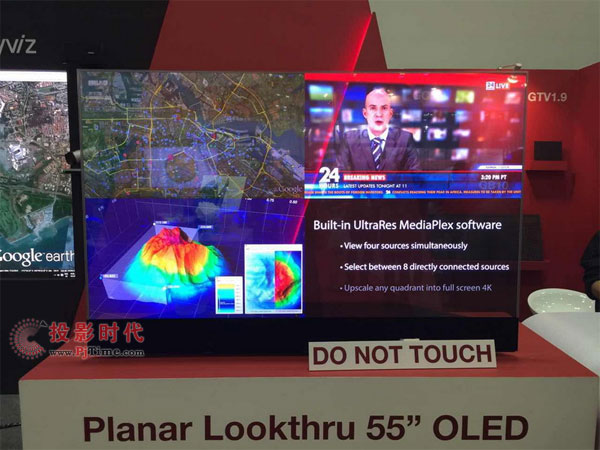 利亚德P0.9mm小间距LED和OLED屏绽放2016 CommunicAsia