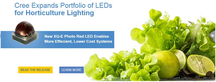 科锐宣布推出针对植物照明优化的XQ-E Photo Red LED