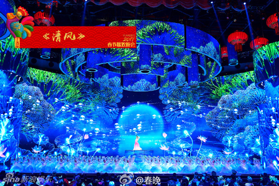 春晚主舞台美轮美奂 LED显示/舞美设计功不可没