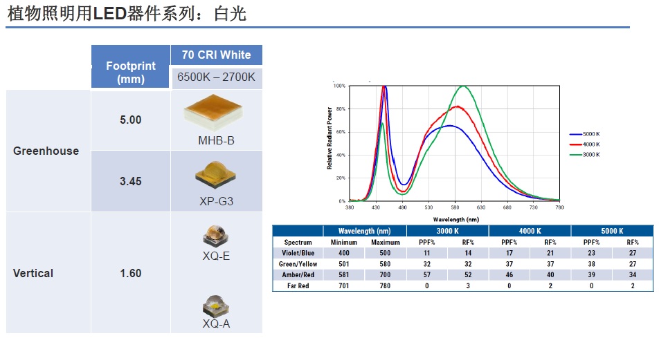 科锐推出更高亮度、更高效率的植物照明LED