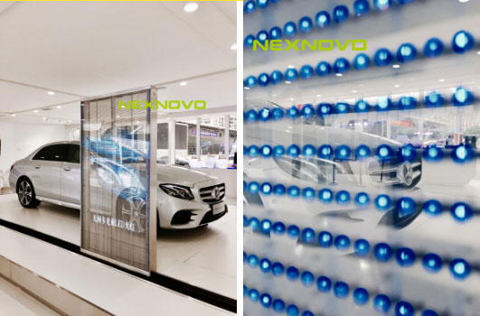 奔驰与晶泓LED透明屏的相遇 科技精品撞出创意的火花 奔驰与晶泓LED透明屏的相遇 科技精品撞出创意的火花