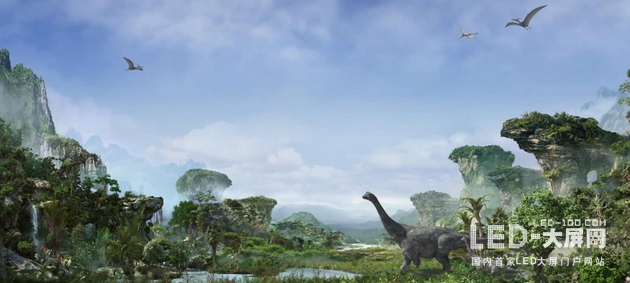 利亚德巨型LED天幕重现《远去的恐龙》