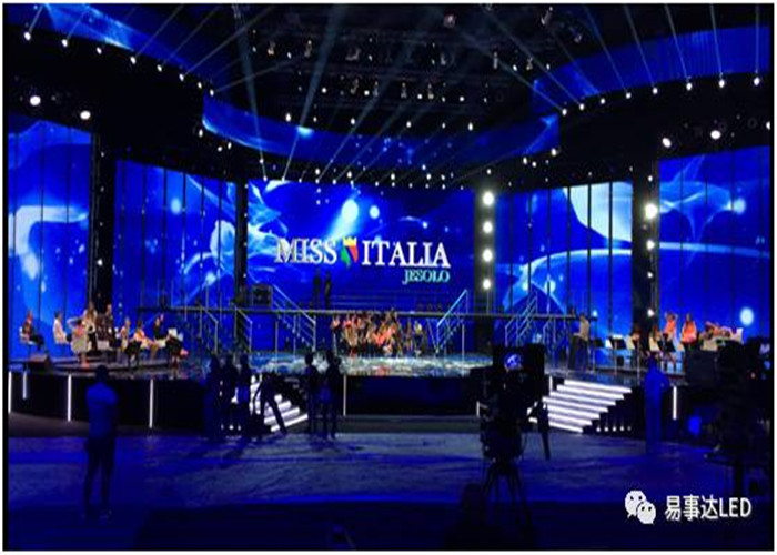 易事达迷你、炫彩系列LED显示屏实力见证意大利小姐冠军加冕