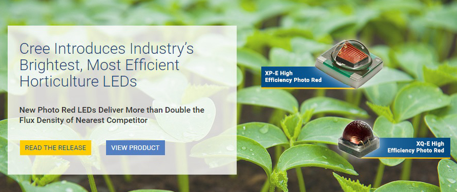 科锐推出更高亮度、更高效率的植物照明LED
