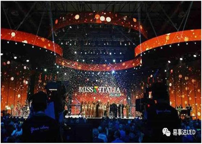 易事达迷你、炫彩系列LED显示屏实力见证意大利小姐冠军加冕