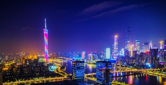 广州夜景刷爆朋友圈：从《财富》论坛看LED灯条屏亮化成果！