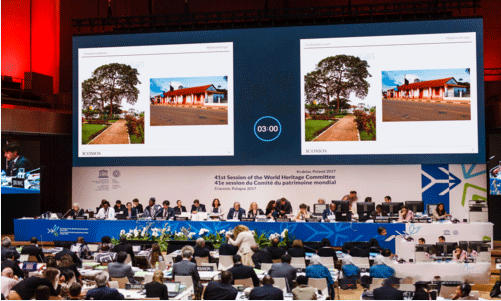 高规格世界遗产大会 高品质洲明科技显示屏！