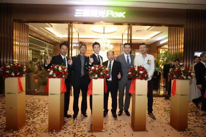 李晨亮相中山市 出席三雄极光家居灯饰新品发布会 李晨亮相中山市 出席三雄极光家居灯饰新品发布会