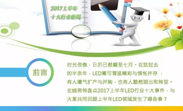 你不可不知的2017上半年LED十大新闻！