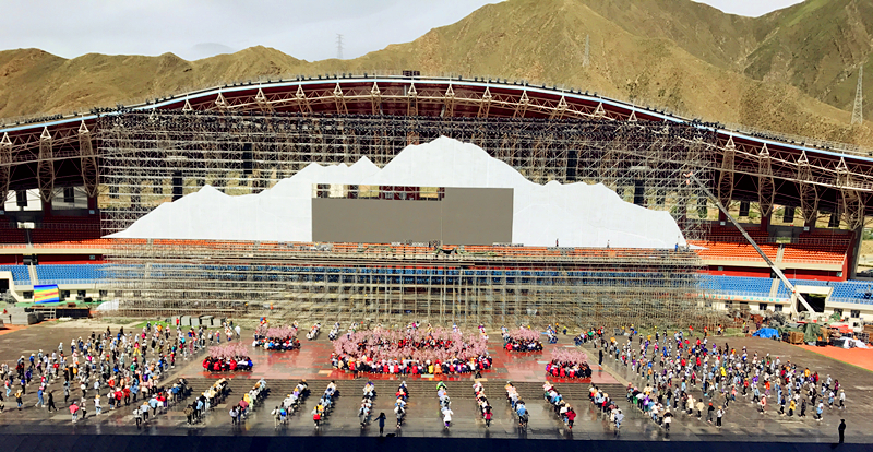 西藏史上最大规模运动会 艾比森500㎡LED大屏彰显民族特色